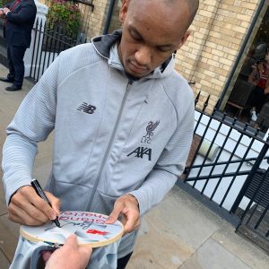 Framed Liverpool away shirt signed by Fabinho - Image 3