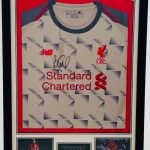 Liverpool Football Shirt signed by Jurgen Klopp In Frame