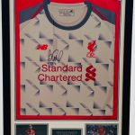 Liverpool Football Shirt signed by Jurgen Klopp In Frame