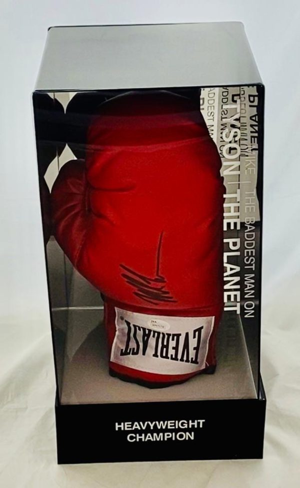 Mike Tyson Signed Red Everlast Boxing Glove with Light Up Display