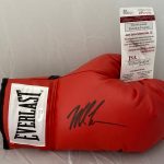 Anthony Joshua Signed  Black And Gold Boxing Glove In ( AJBXNG )