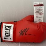 Tyson Fury the Gypsy King Hand Signed Everlast Gold Boxing Glove With Quality Display Case