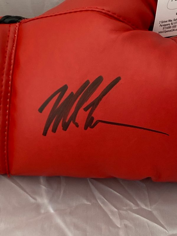 Mike Tyson Signed Red Everlast Boxing Glove with Light Up Display