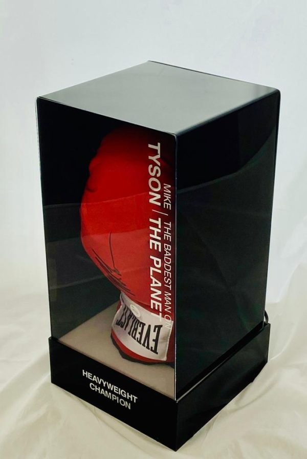 Mike Tyson Signed Red Everlast Boxing Glove with Light Up Display