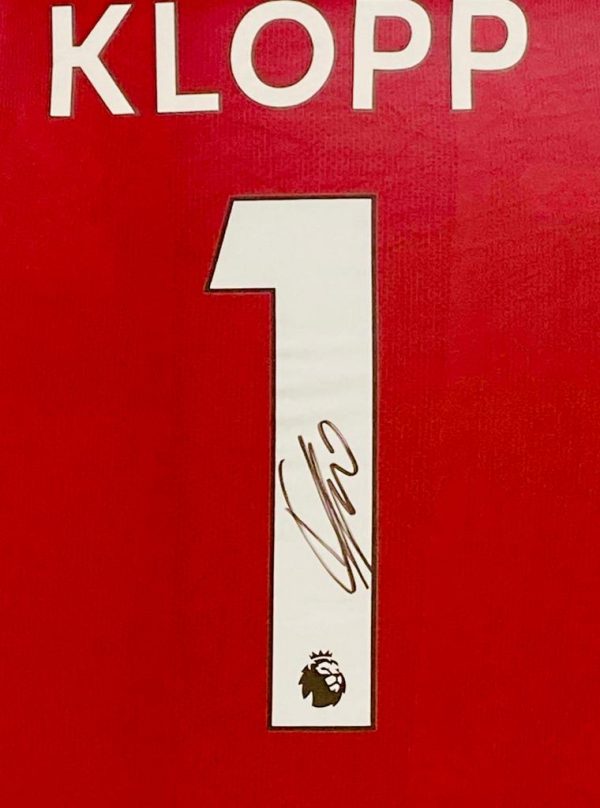 Professionally Framed Liverpool home shirt signed by Jürgen Klopp