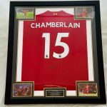 Liverpool Home Football Shirt signed by Takumi Minamino Framed