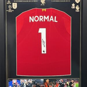 Professionally Framed Liverpool home shirt signed by Normal One Jürgen Klopp