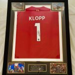 Professionally Framed Liverpool home shirt signed by Normal One Jürgen Klopp