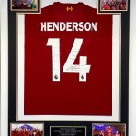 Liverpool home 2018/19 shirt signed by Jordan Henderson ( Captain )