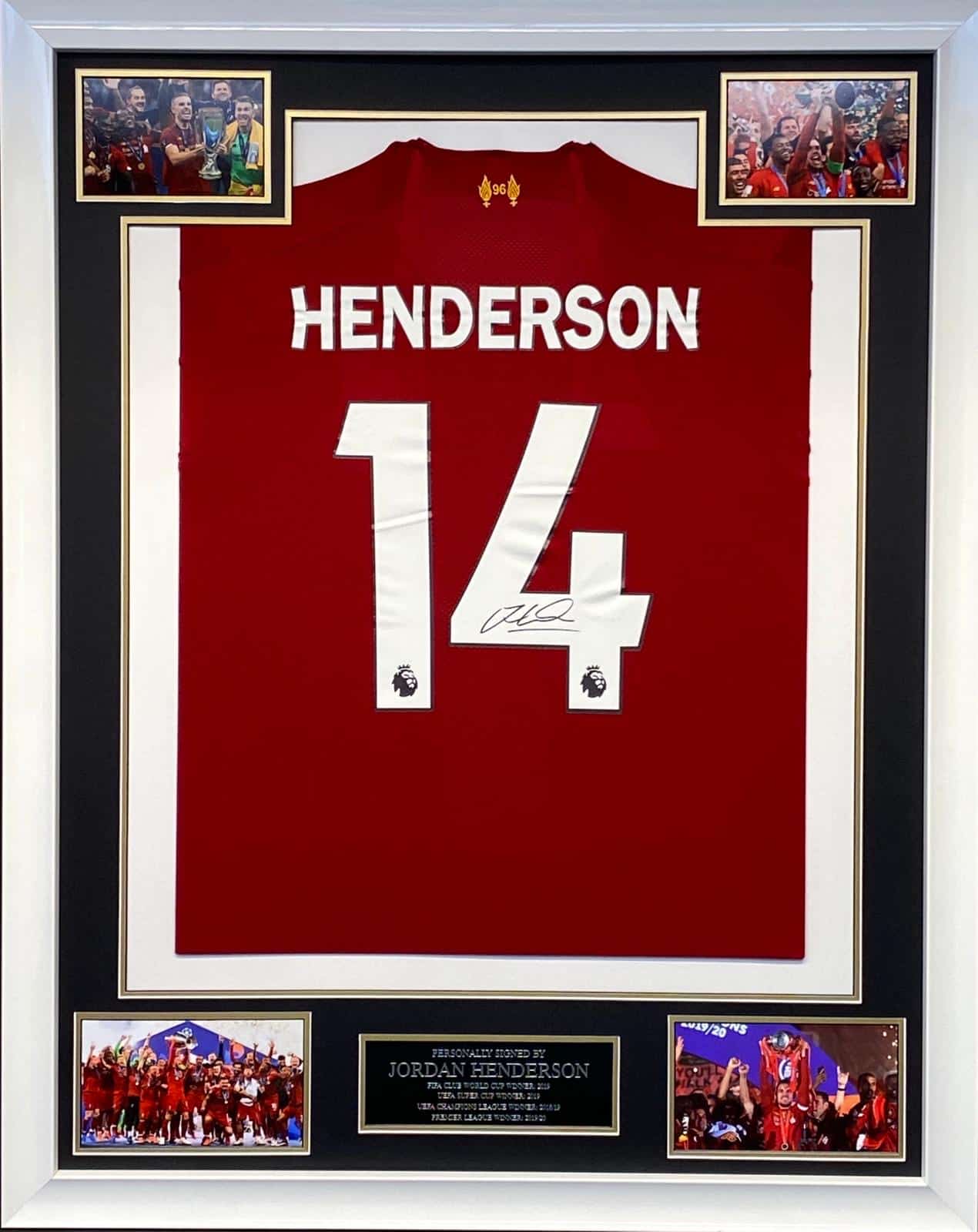 Liverpool home 2018/19 shirt signed by Jordan Henderson Captain