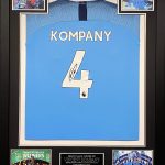 Manchester City shirt signed by De Bruyne , professionally framed