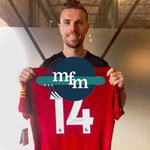 Liverpool home 2018/19 shirt signed by Jordan Henderson ( Captain )