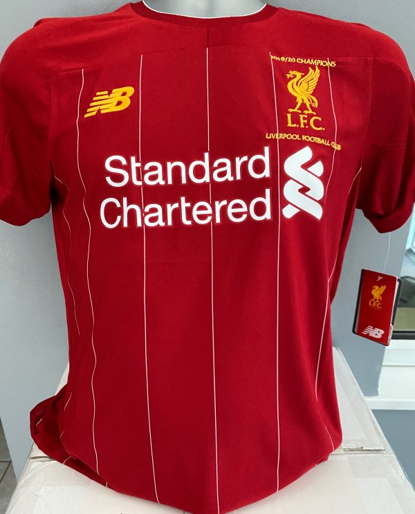 Liverpool Premier League Champions Embroidered 2018/19 0n front of shirt signed by Jürgen Klopp