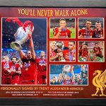 Liverpool signed Sadio Mane Photo Montage Framed Trophy Celebrations