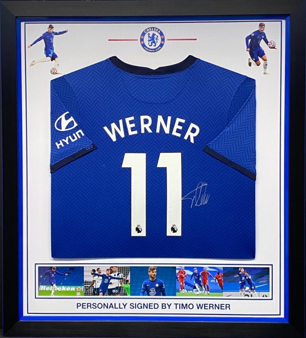 Chelsea FC  shirt signed by Timo Werner , Professionally framed