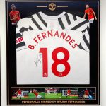 Manchester Utd shirt signed by Sir Bobby Charlton  , Professionally framed