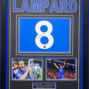 Chelsea Shirt Signed by Frank Lampard, Framed