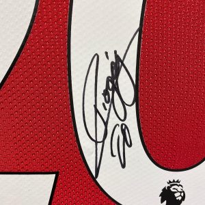 Liverpool  shirt 2020/2021 season in a quality black framed display signed by Diogo Jota - Image 3