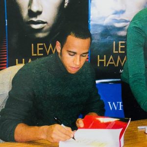 Lewis Hamilton Personally Signed and Mounted Framed Montage Display - Image 2