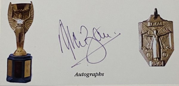 Alan Ball  Jules Rimet Signed index card 1966 World Cup Memorabilia