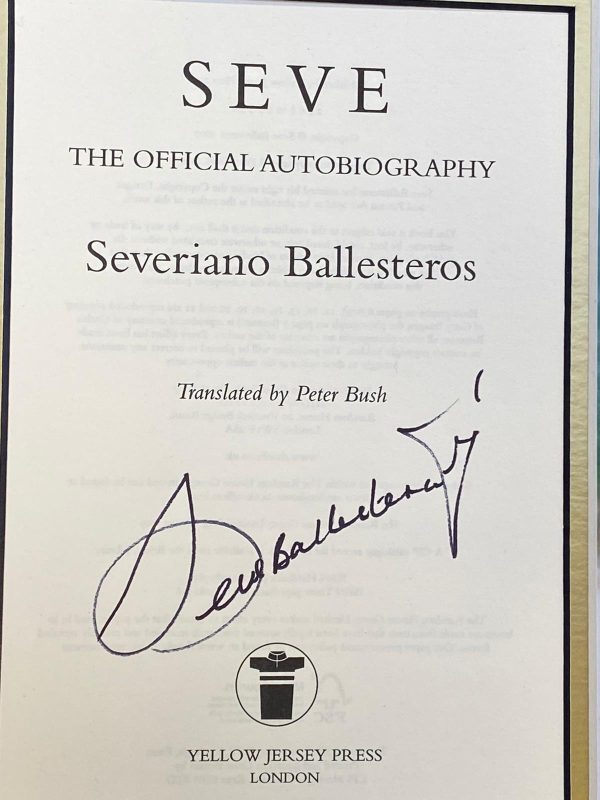 “Seve” Ballesteros montage  display personally signed by Seve