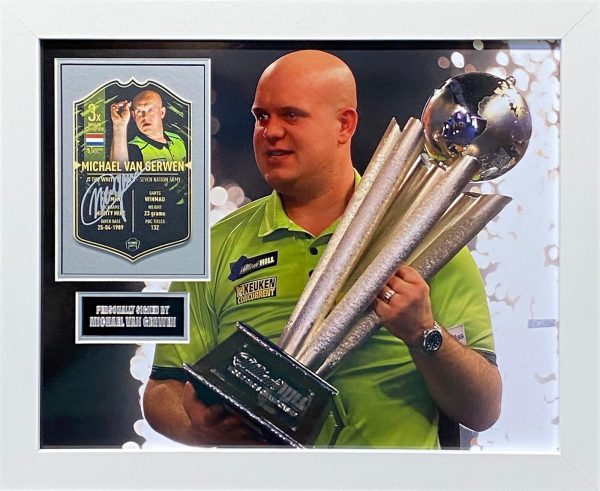 Michael Van Gerwen Signed and Professionally Framed Darts Montage