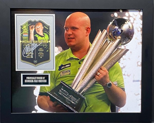 Michael Van Gerwen Signed and Professionally Framed Darts Montage