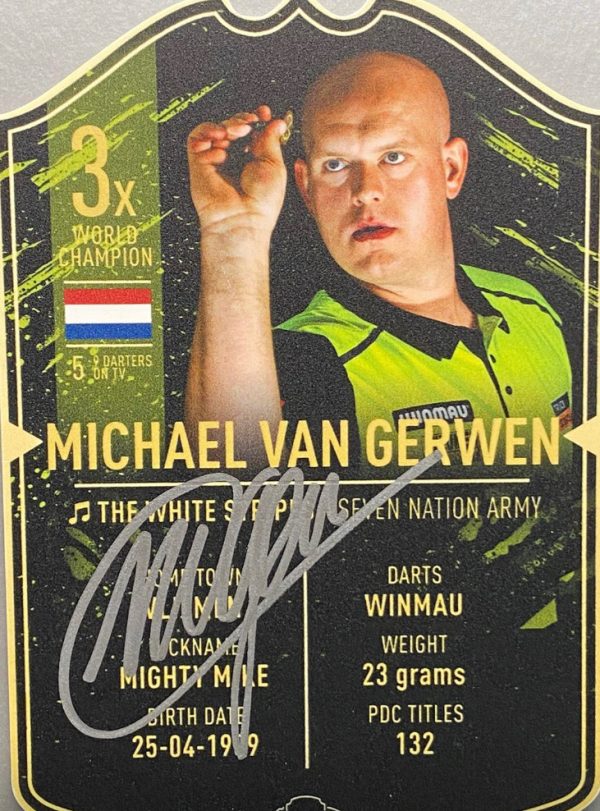 Michael Van Gerwen Signed and Professionally Framed Darts Montage