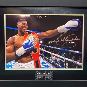 Anthony Joshua Signed A3 Action Photo Prints framed