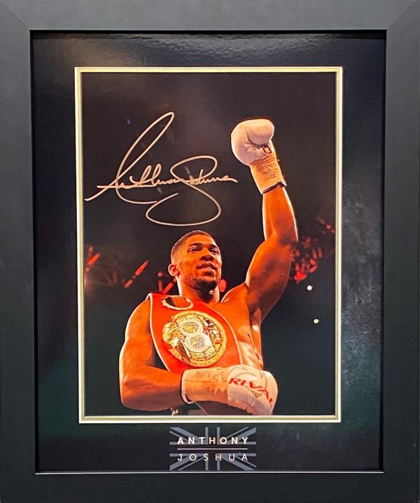 Anthony Joshua Signed A3 Action Photo Prints framed