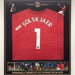 Manchester Utd Home shirt signed by Bruno Fernandes , Professionally framed