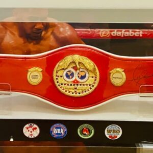 Anthony Joshua Hand signed IBF Red Boxing Belt in light-up quality display)