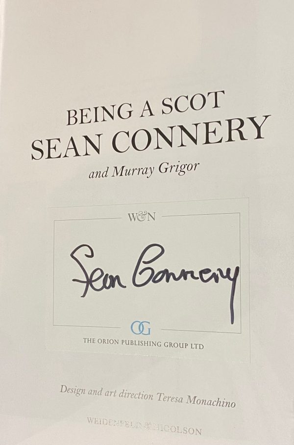 Sean Connery signed autobiography  ‘Being a Scot’