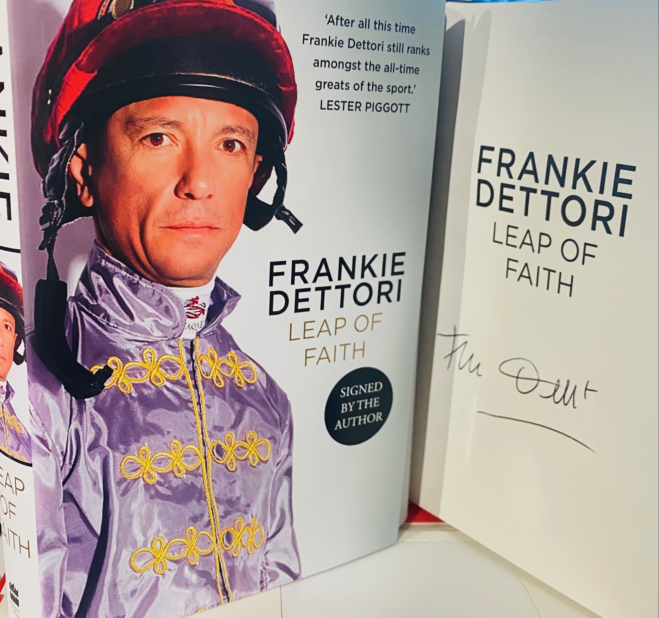 Frankie dettori signed book first edition leap of faith brand new