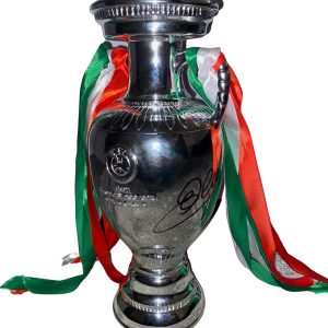 UEFA EURO 2020  replica trophy signed by Winning Italian Captain GIORGIO CHIELLINI With Photo Proof