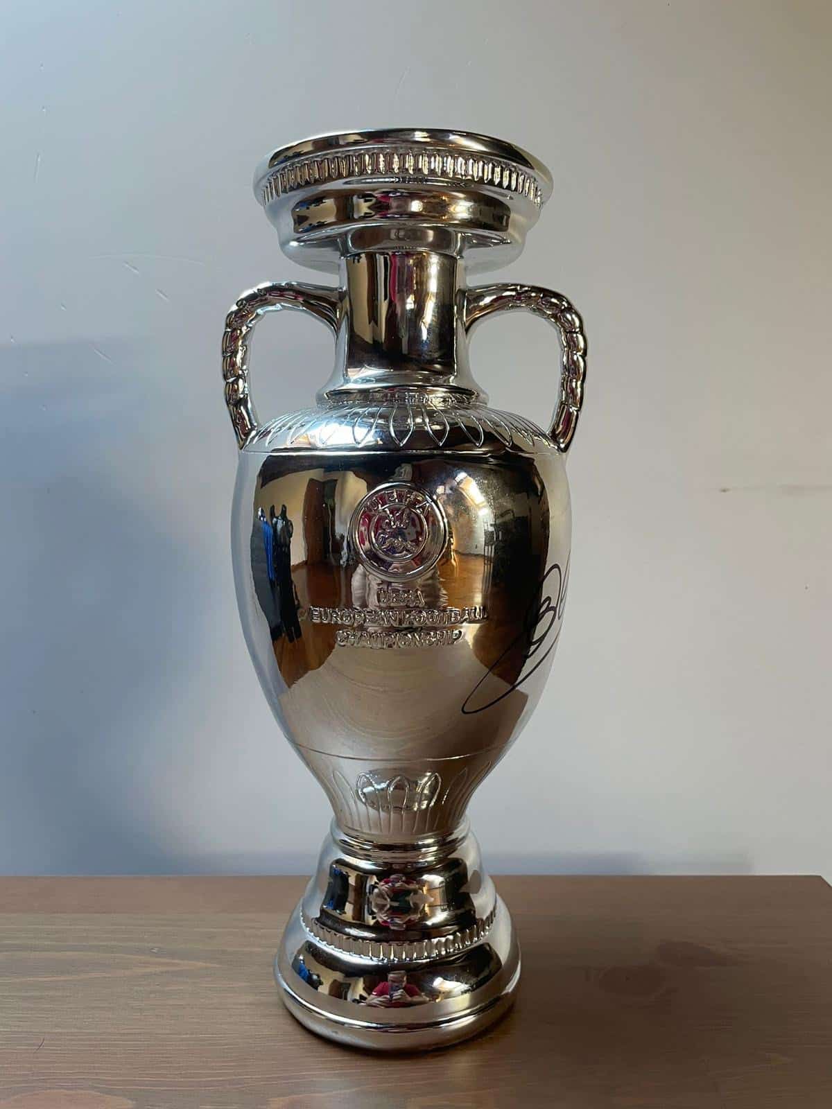 UEFA EURO 2020 replica trophy signed by Winning Italian Captain