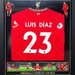 Liverpool Football Shirts Signed by Mohamed Salah, & Firmino 20/21 Dual  Professionally Framed