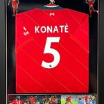 Liverpool FC home shirt signed by Luis Diaz, professionally framed