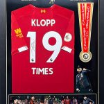 Professionally Framed Liverpool home shirt signed by Fabinho