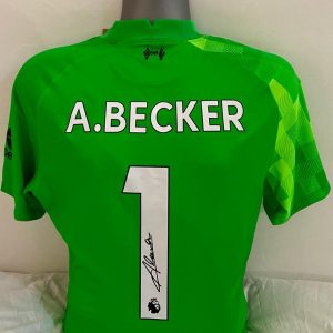 Liverpool signed Goalkeeper  Allison Becker home green shirt