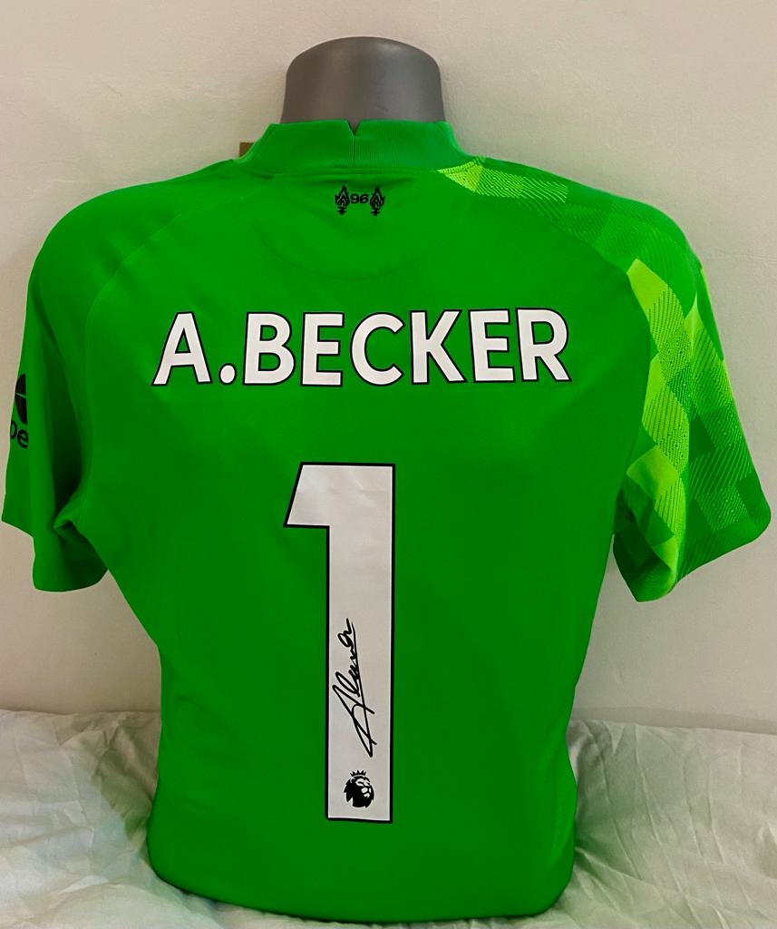 Liverpool FC Goalkeeper Glove Signed by Alisson Becker ,probably the best number one in the world