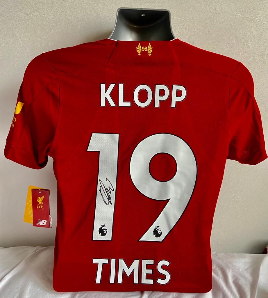 Jurgen Klopp signed In Silver Official Liverpool FC Black Cap