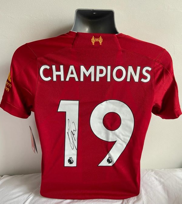 Liverpool Premier League Champions  2019/20 Home shirt signed by Jürgen Klopp