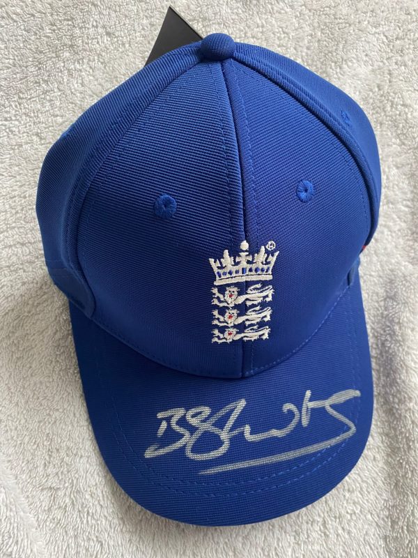 Ben Stokes, England  Captain Signed Blue England Cap With Display