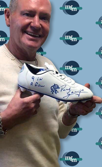 Paul Gascoigne & Walter Smith Signed Football Boot In Display