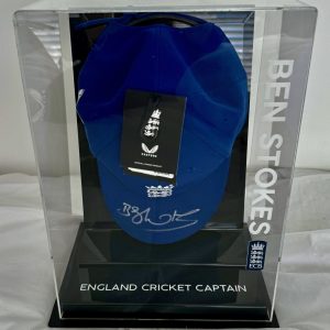 Ben Stokes, England  Captain Signed Blue England Cap With Display