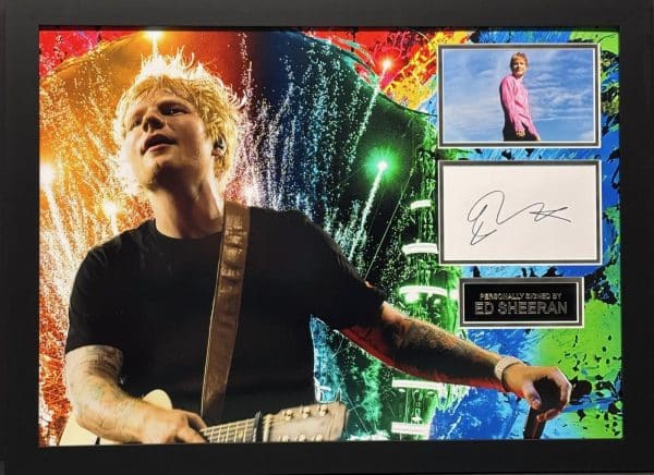 Ed Sheeran Signed Montage Framed
